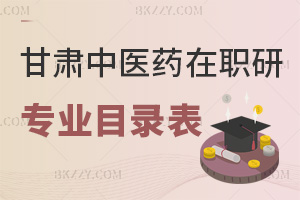 甘肅中醫藥大學在職研究生專業目錄表，附含金量